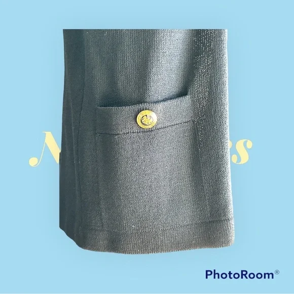 St. John Basics Santana Knit Open Front Short Sleeve Cardigan - Picture 3 of 5